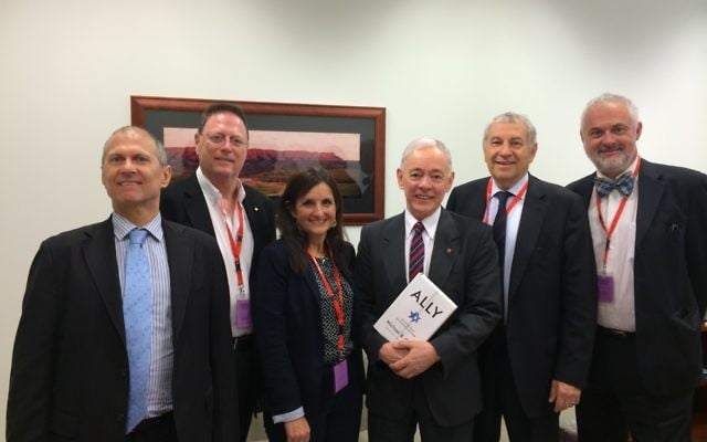From left: Director of public affairs Ted Lapkin, Ron Weiser, Ginette Searle, Senator Bob Day, Danny Lamm, and Sam Tatarka From left: Director of public affairs Ted Lapkin, Ron Weiser, Ginette Searle, Senator Bob Day, Danny Lamm, and Sam Tatarka