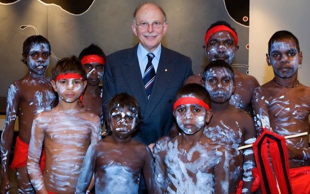 Mark Leibler with members of the Neminuwarlin Aboriginal Dance Group. Photo: James Braund Mark Leibler with members of the Neminuwarlin Aboriginal Dance Group. Photo: James Braund