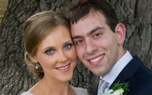 Lawrence Shamrakov with wife Rebeca on their wedding day.