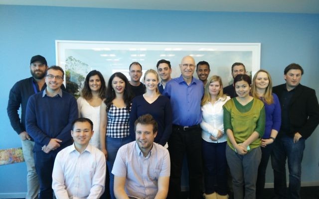 The group with former Labor leadership candidate Avishay Braverman. The group with former Labor leadership candidate Avishay Braverman.