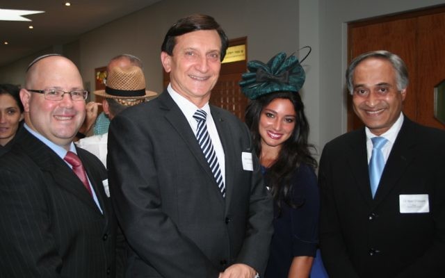 From left: Maroubra Synagogue president Daryl Robinson, Ron Hoenig, Rebbetzin Chana Raizel Friedman and Noel D’Souza before last week’s outreach Shabbat dinner. From left: Maroubra Synagogue president Daryl Robinson, Ron Hoenig, Rebbetzin Chana Raizel Friedman and Noel D’Souza before last week’s outreach Shabbat dinner.