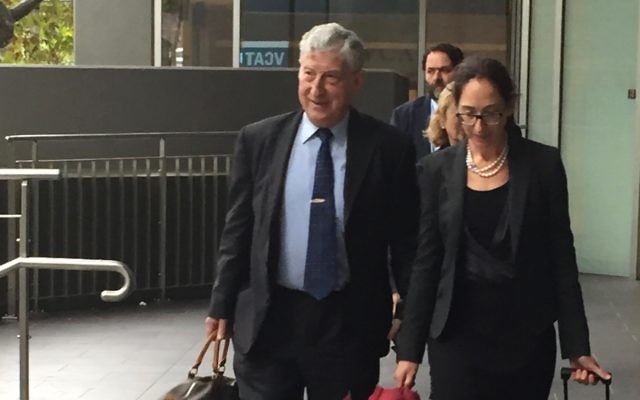 Alex Lewenberg leaves court last week with his daughter Vivien. Photo: Peter Kohn Alex Lewenberg leaves court last week with his daughter Vivien. Photo: Peter Kohn