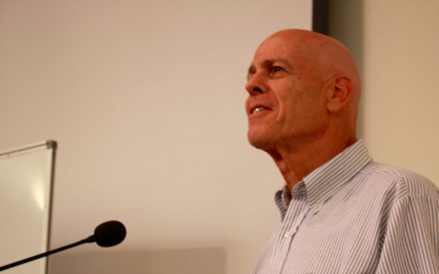 Gideon Aran speaking about Jewish radicalism on May 19 at the Sydney Jewish Museum. Photo: Shane Desiatnik.