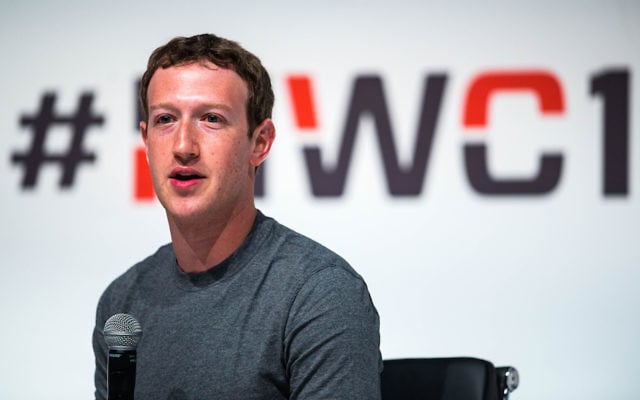 Founder and CEO of Facebook Mark Zuckerberg speaking Mobile World Congress 2015 at the Fira Gran Via complex in Barcelona, Spain. Founder and CEO of Facebook Mark Zuckerberg speaking Mobile World Congress 2015 at the Fira Gran Via complex in Barcelona, Spain.
