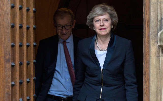 Britain's Prime Minister Theresa May, with her husband Philip. The British government is set to adopt a new definition of anti-Semitism. Photo: Chris Ratcliffe/AFP/Getty Images Britain's Prime Minister Theresa May, with her husband Philip. The British government is set to adopt a new definition of anti-Semitism. Photo: Chris Ratcliffe/AFP/Getty Images