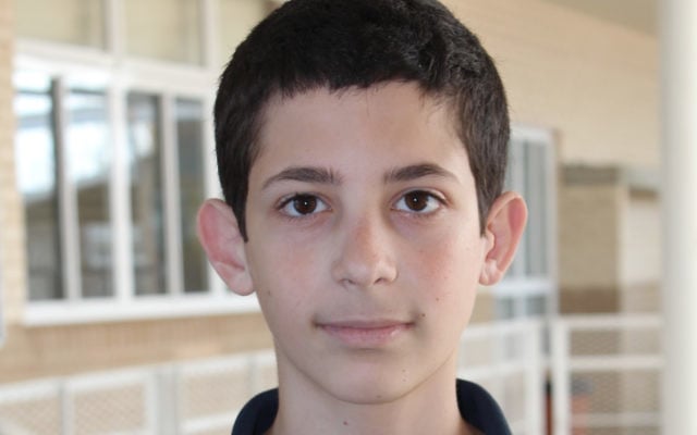Year 9 Moriah College student Gidon Goodman. Year 9 Moriah College student Gidon Goodman.