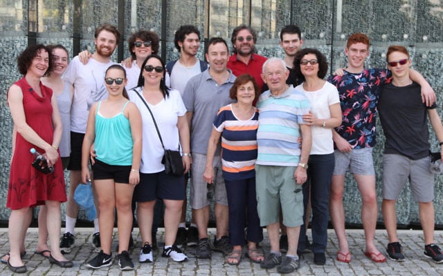 Leon and Sharon Milch (front) in Krakow with members of their extended family. Leon and Sharon Milch (front) in Krakow with members of their extended family.