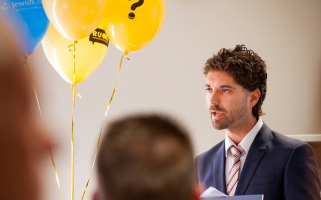 Dr Dov Degen, who has bipolar, speaking at Jewish Care’s function last week.