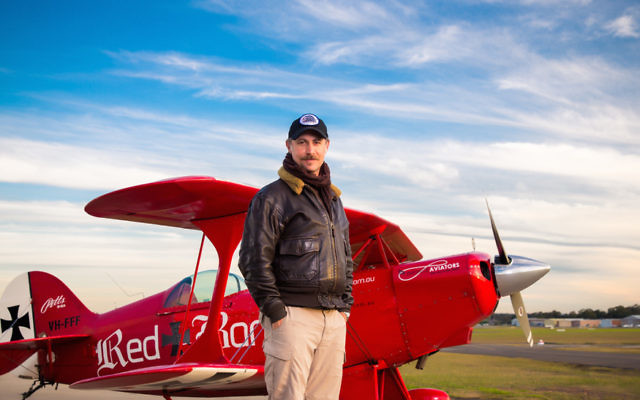 Joel Haski with his Pitts Special aircraft. Joel Haski with his Pitts Special aircraft.