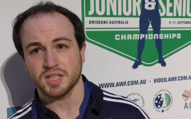Daniel Katz is interviewed after the best performance of his weightlifting career last month. Daniel Katz is interviewed after the best performance of his weightlifting career last month.