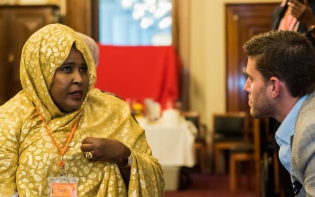 Alon Cassuto speaks with a member of Melbourne's Somali community. Photo: James McPherson Photography Alon Cassuto speaks with a member of Melbourne's Somali community. Photo: James McPherson Photography