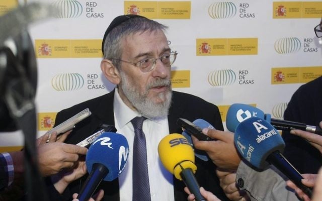 Michael Melchior at the Summit of Religious Leaders for the Peace in the Middle East in Spain. Photo: EPA/Morell Michael Melchior at the Summit of Religious Leaders for the Peace in the Middle East in Spain. Photo: EPA/Morell