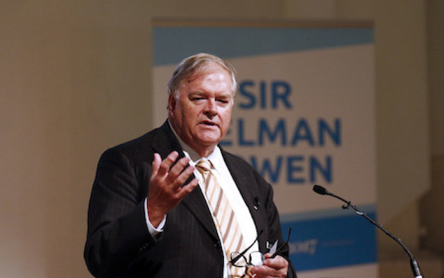 Kim Beazley delivering the Australasian Union of Jewish Students Sir Zelman Cowen Oration. Photo: Peter Haskin