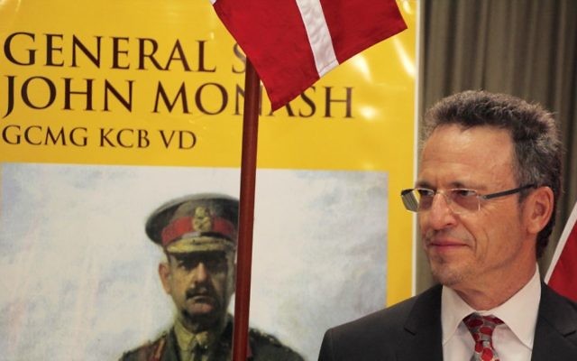 Michael Bennett, great-grandson of General Sir John Monash, at the NSW launch of the Saluting Monash Council’s national campaign on March 8. Photo: Shane Desiatnik Michael Bennett, great-grandson of General Sir John Monash, at the NSW launch of the Saluting Monash Council’s national campaign on March 8. Photo: Shane Desiatnik