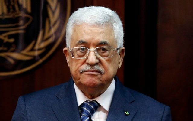 Palestinian President Mahmoud Abbas.