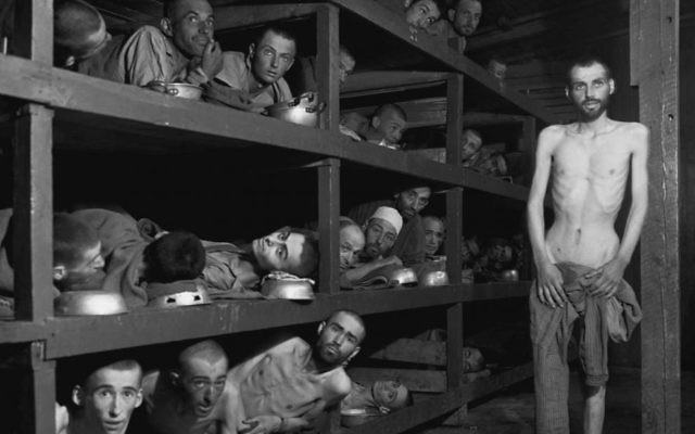 Buchenwald survivors following the camp's liberation. Buchenwald survivors following the camp's liberation.