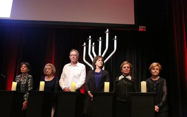 From left: Holocaust survivors Susan Warhaftig, Agi Adler, Peter and Yvonne Halas, Dasia Black Gutman and Charlotte Vidor. Photo: Giselle Haber From left: Holocaust survivors Susan Warhaftig, Agi Adler, Peter and Yvonne Halas, Dasia Black Gutman and Charlotte Vidor. Photo: Giselle Haber