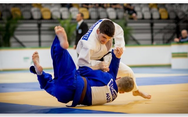 Josh Katz on his way to victory at the 2017 Australian National Judo Championships on June 10. Photo: Air Vongxayasi Josh Katz on his way to victory at the 2017 Australian National Judo Championships on June 10. Photo: Air Vongxayasi