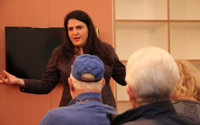 Labour Party MK Michal Biran speaking at Double Bay Library on June 18. Photo: Shane Desiatnik