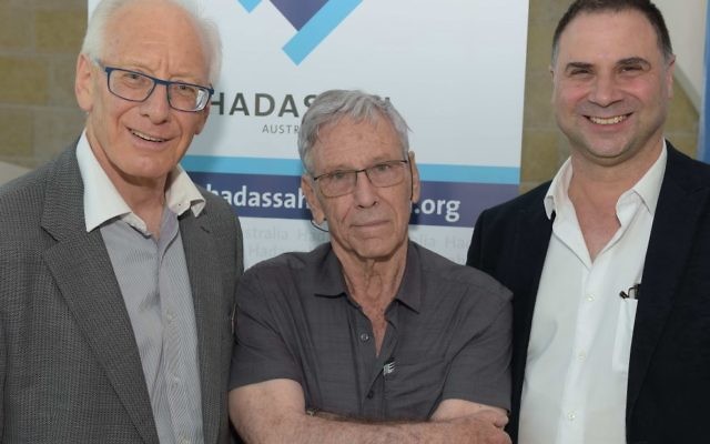 From left: Ron Finkel, Amos Oz and David Forbes. From left: Ron Finkel, Amos Oz and David Forbes.