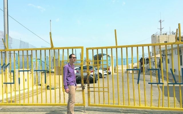 Nathan Jeffay at the border between Israel and Lebanon.