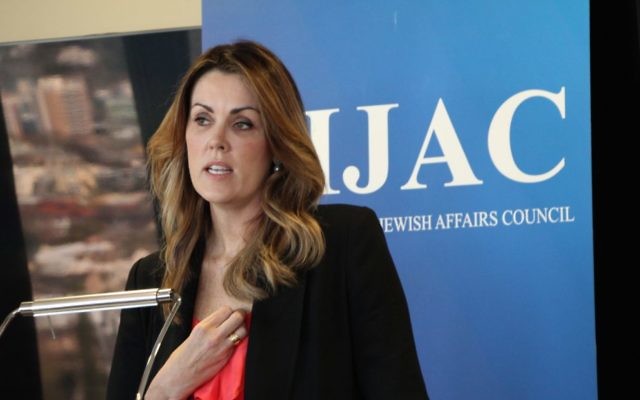 Peta Credlin speaking about her Rambam Israel study tour experience at an AIJAC debriefing luncheon last week. Photo: Shane Desiatnik Peta Credlin speaking about her Rambam Israel study tour experience at an AIJAC debriefing luncheon last week. Photo: Shane Desiatnik