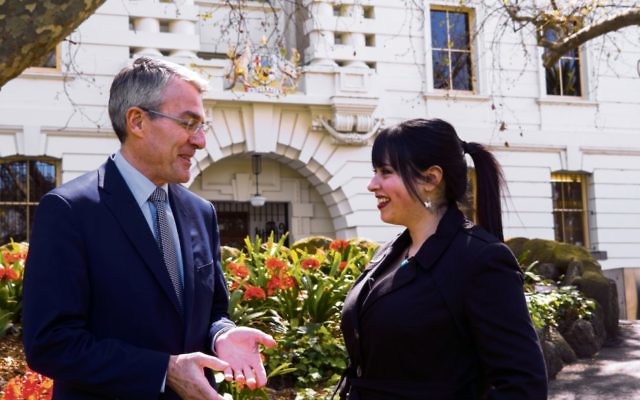 Shadow attorney-general Mark Dreyfus (left) with Dassi Erlich. Shadow attorney-general Mark Dreyfus (left) with Dassi Erlich.