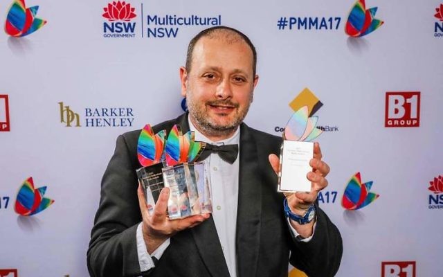 Noel Kessel with The AJN's three awards.
Photo: Salty Dingo Media. Noel Kessel with The AJN's three awards.
Photo: Salty Dingo Media.