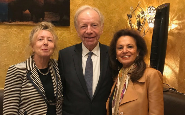 Hadassah Lieberman, Joseph Lieberman and Eva Fischl. Hadassah Lieberman, Joseph Lieberman and Eva Fischl.