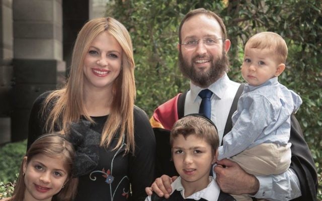 Rabbi Daniel Rabin with his family.