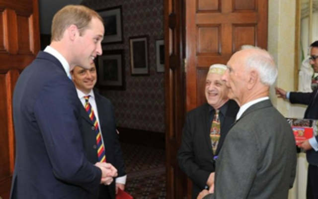 From left: Prince William, strategist Matt Busby Andrews, Abe Schwarz, and Alfred (Uncle Boydie) Turner in Sydney in 2014. From left: Prince William, strategist Matt Busby Andrews, Abe Schwarz, and Alfred (Uncle Boydie) Turner in Sydney in 2014.