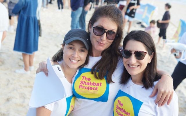From left: Natalie Chesler, Amy Marshall and Michelle Falk at last year's Kabbalat Shabbat event on Bondi Beach. From left: Natalie Chesler, Amy Marshall and Michelle Falk at last year's Kabbalat Shabbat event on Bondi Beach.