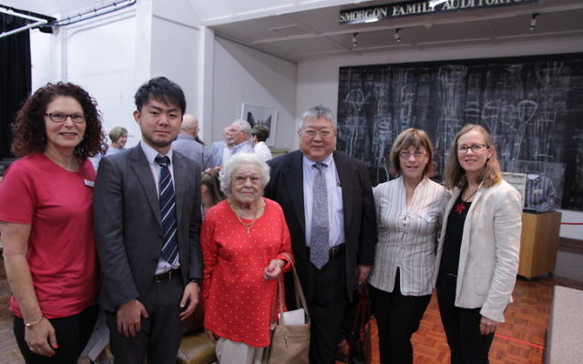 From left: Sue Hampel, JHC co-president; Shota Tohara, Japanese cultural vice-consul; Hannelore Hauser; Yoshimitsu Kawata; Elly Brooks, JHC board member; and Jayne Josem. Photo: Julius Sevcik. From left: Sue Hampel, JHC co-president; Shota Tohara, Japanese cultural vice-consul; Hannelore Hauser; Yoshimitsu Kawata; Elly Brooks, JHC board member; and Jayne Josem. Photo: Julius Sevcik.