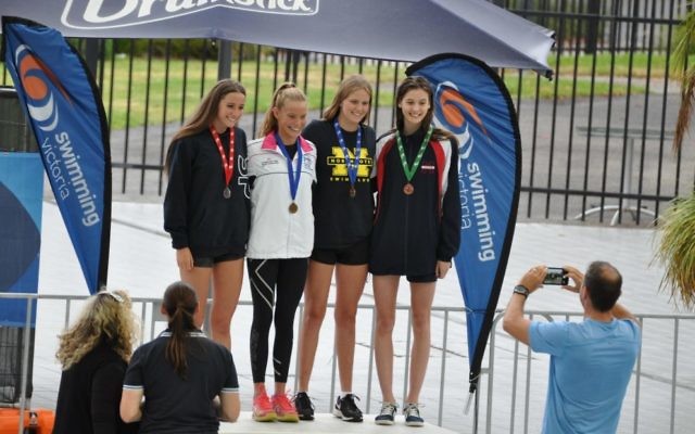 Ashley Weill (second from right) on the podium. Ashley Weill (second from right) on the podium.