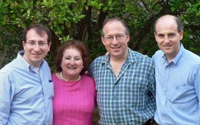 Sophie Caplan with her sons Ben, Gideon and Jonathan. Sophie Caplan with her sons Ben, Gideon and Jonathan.