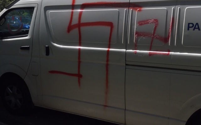 Defaced vehicles in St Ives. Defaced vehicles in St Ives.