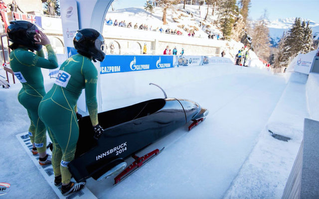 Ashleigh Werner (left) and Australian teammate Bree Walker at the start line at the 2018 Women's Bobsleigh Junior World Championships at St Moritz, France. Ashleigh Werner (left) and Australian teammate Bree Walker at the start line at the 2018 Women's Bobsleigh Junior World Championships at St Moritz, France.