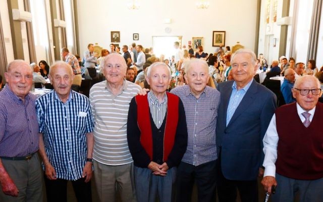 From left: Buchenwald Boys Henry Salter, Szaja Chaskiel, Salek Roth, Emil Koppel, Joe Kaufman, Joe Szwarcberg and Jack Unikoski at the commemoration. From left: Buchenwald Boys Henry Salter, Szaja Chaskiel, Salek Roth, Emil Koppel, Joe Kaufman, Joe Szwarcberg and Jack Unikoski at the commemoration.