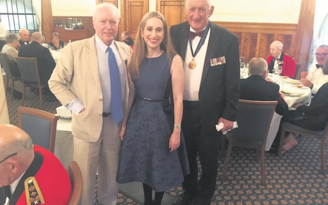 Kate Ashmor with Professor Roland Perry (left) and former deputy PM Tim Fischer.