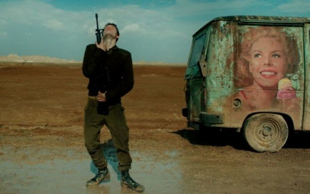 Yonatan Shiray stars as Israeli soldier Jonathan Feldmann in Foxtrot. Yonatan Shiray stars as Israeli soldier Jonathan Feldmann in Foxtrot.