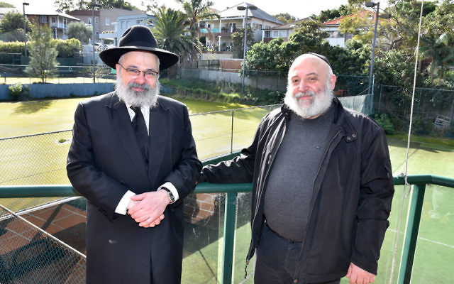 FREE executive director Reuven Morrison (right) with Rabbi Yehoram Ulman at the Wellington Street, Bondi site where the new shule will be built. Photo: Noel Kessel FREE executive director Reuven Morrison (right) with Rabbi Yehoram Ulman at the Wellington Street, Bondi site where the new shule will be built. Photo: Noel Kessel