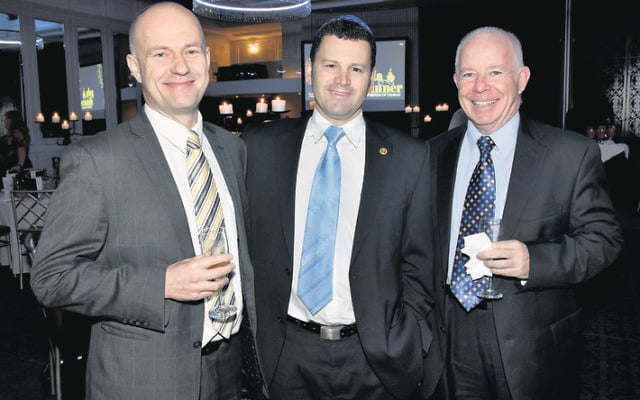 David Citer (centre) with Andy West and Peter Kelly at the Chabad North Shore gala dinner last year. Photo: Noel Kessel David Citer (centre) with Andy West and Peter Kelly at the Chabad North Shore gala dinner last year. Photo: Noel Kessel