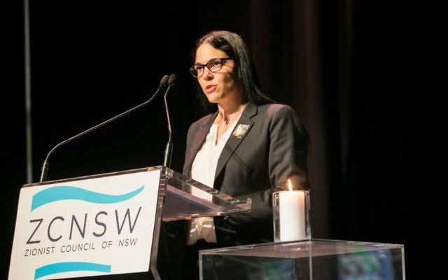 Anat Sultan-Dadon at the Sydney communal Yom Hazikaron commemoration this year. Photo: Nadine Saacks Photography Anat Sultan-Dadon at the Sydney communal Yom Hazikaron commemoration this year. Photo: Nadine Saacks Photography