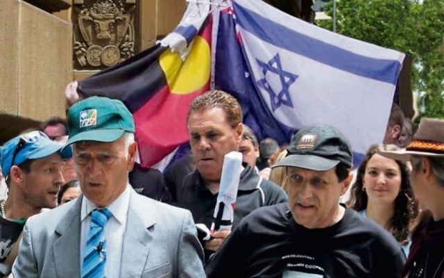 From left: Alfred (Uncle Boydie) Turner, activist Leon Saunders and Abe Schwarz at a 2012 commemoration of William Cooper's walk. From left: Alfred (Uncle Boydie) Turner, activist Leon Saunders and Abe Schwarz at a 2012 commemoration of William Cooper's walk.