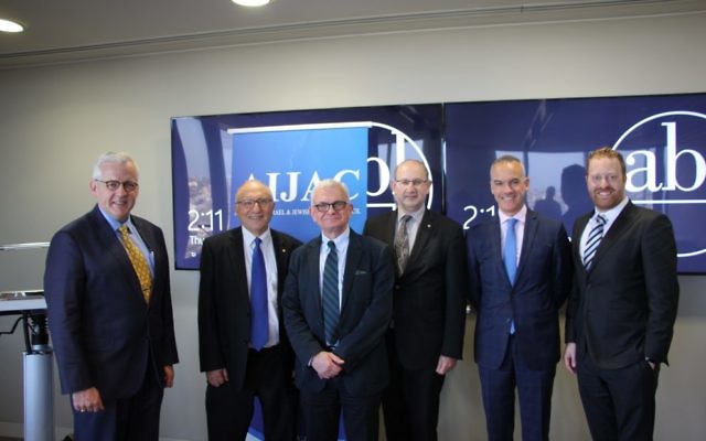 From left: Professor John Blaxland, AIJAC executive director Colin Rubenstein, Peter Kurti, AIJAC director of international & community affairs Jeremy Jones, Mark Ludlow, AIJAC associate director of public affairs Joel Burnie. Photo: Sophie Deutsch From left: Professor John Blaxland, AIJAC executive director Colin Rubenstein, Peter Kurti, AIJAC director of international & community affairs Jeremy Jones, Mark Ludlow, AIJAC associate director of public affairs Joel Burnie. Photo: Sophie Deutsch