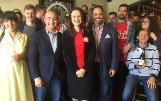 Surrounded by supporters at the launch, from left, Deputy Premier James Merlino, Caulfield candidate Sorina Grasso and Labor frontbencher Philip Dalidakis. Photo: Peter Kohn Surrounded by supporters at the launch, from left, Deputy Premier James Merlino, Caulfield candidate Sorina Grasso and Labor frontbencher Philip Dalidakis. Photo: Peter Kohn