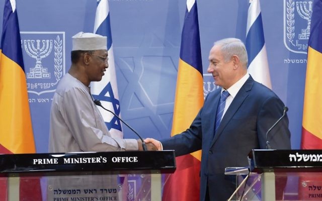 Benjamin Netanyahu (right) with Chad's President Idriss Deby. Photo: Amos Ben Gershom/GPO Benjamin Netanyahu (right) with Chad's President Idriss Deby. Photo: Amos Ben Gershom/GPO