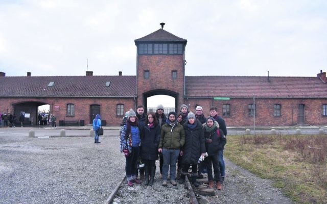 The student leaders visiting Auschwitz. The student leaders visiting Auschwitz.
