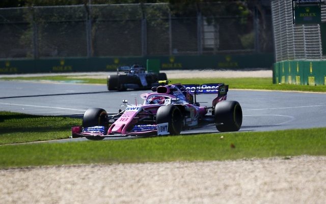 Following a disappointing qualifying session, Jewish Canadian Formula 1 driver Lance Stroll bounced
back to claim P9 and vital points in his Racing Point debut, at the first grand prix of the 2019 F1 season
at Albert Park. Photo: Peter Haskin Following a disappointing qualifying session, Jewish Canadian Formula 1 driver Lance Stroll bounced
back to claim P9 and vital points in his Racing Point debut, at the first grand prix of the 2019 F1 season
at Albert Park. Photo: Peter Haskin