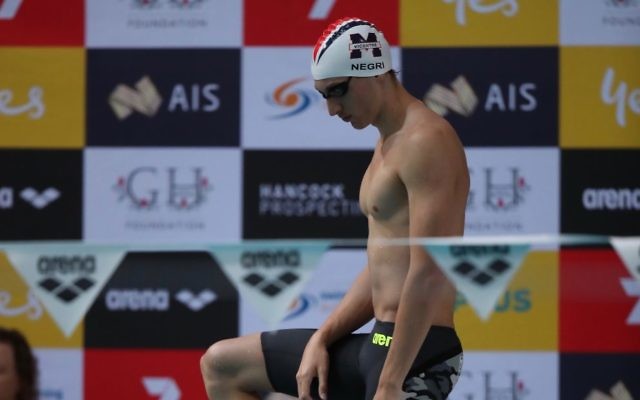 20-year-old
Benno Negri won gold and
silver age division medals at the Australian
Swimming Championships last week. 20-year-old
Benno Negri won gold and
silver age division medals at the Australian
Swimming Championships last week.